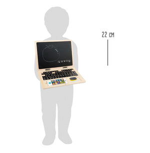 Holz-Laptop mit Magnet-Tafel (78 Magnete)