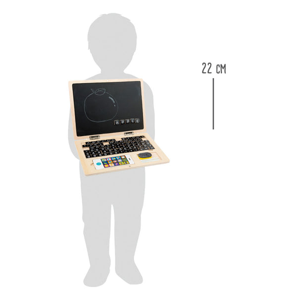 Holz-Laptop mit Magnet-Tafel (78 Magnete)
