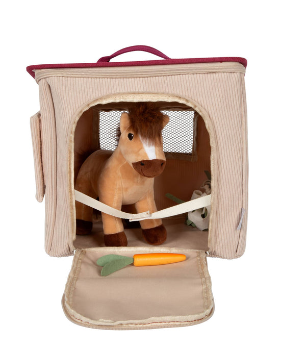 Spielset Pferd mit Stall und Zubehör in der Tasche