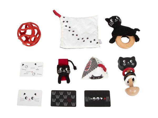 Geschenkset Baby-Box - Sinnesspielzeug, 7 Teile (0-3 Monate)