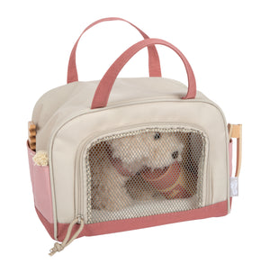 Plüschhund mit rosa Transporttasche und Pflegeset (ab 2 Jahren)