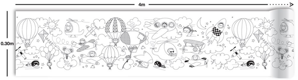 Aufklebbares Malbuch auf einer 4-Meter-Rolle – Transport - Tublu.de