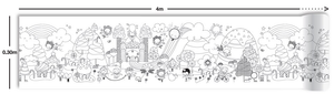 Aufklebbares Malbuch auf einer 4-Meter-Rolle – Süße Welt - Tublu.de
