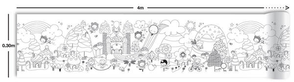 Aufklebbares Malbuch auf einer 4-Meter-Rolle – Süße Welt - Tublu.de