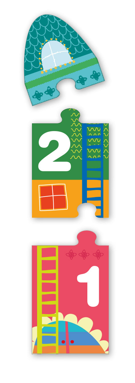 Puzzle im Kartonhaus – Zahlen 3+ - Tublu.de