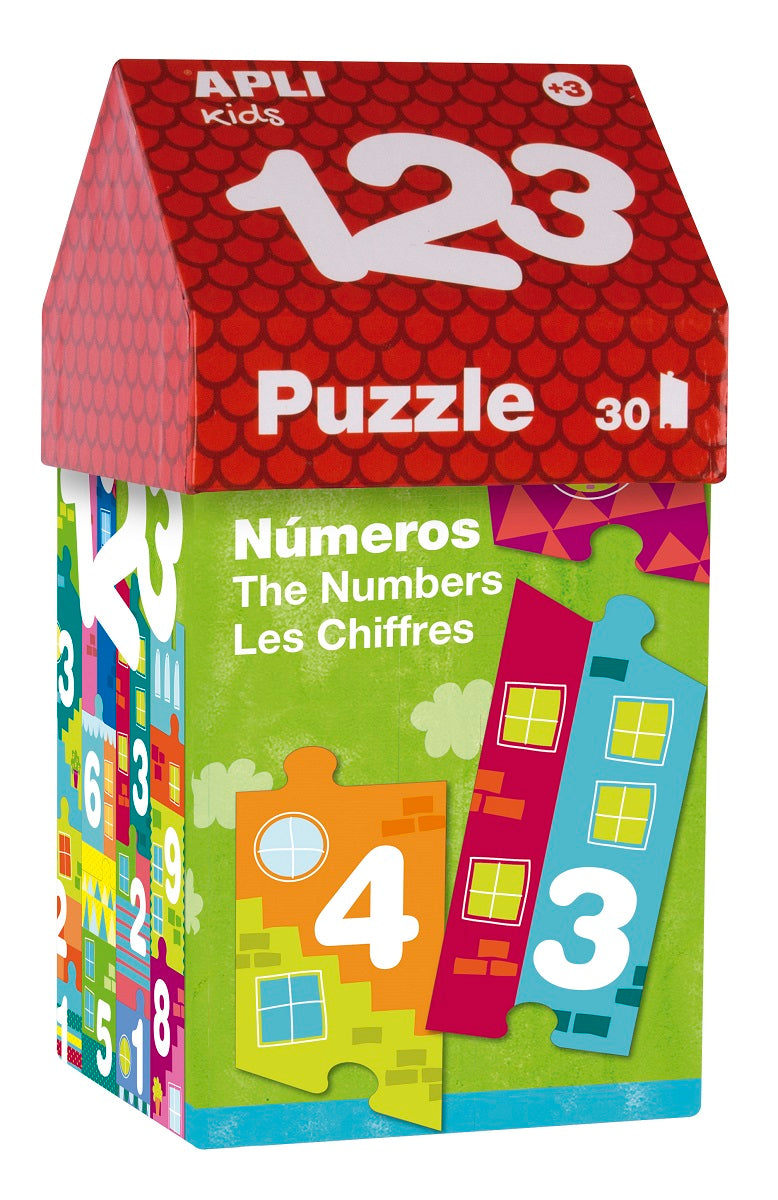 Puzzle im Kartonhaus – Zahlen 3+ - Tublu.de