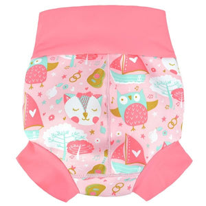 Schwimmwindel Happy Nappy 3-6 Monate Eule und Kätzchen (M)