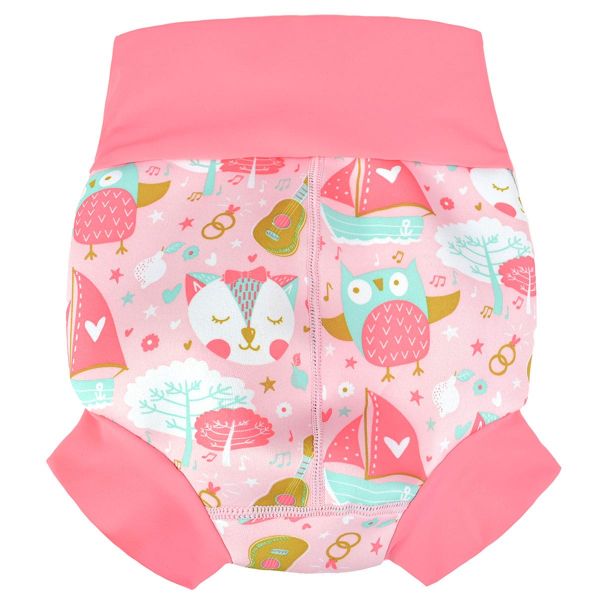 Schwimmwindel Happy Nappy 3-6 Monate Eule und Kätzchen (M)