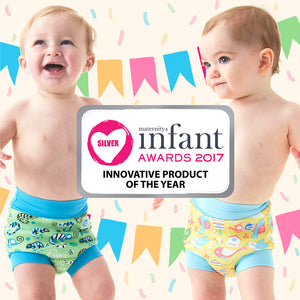 Schwimmwindel Happy Nappy 3-6 Monate Eule und Kätzchen (M)