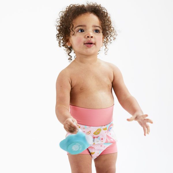 Schwimmwindel Happy Nappy 6-12 Monate Eule und Kätzchen (L)
