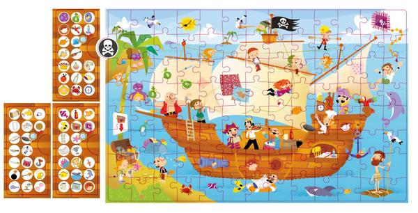 Beobachtungspuzzle – Piratenschiff 104 Teile 5+ - Tublu.de
