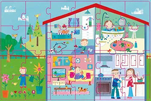 Puzzle in einem Kartonhaus – Zu Hause 3+ - Tublu.de