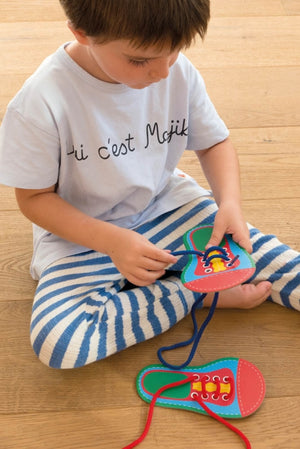 Set zum Erlernen des Schuhbindens - Tublu.de