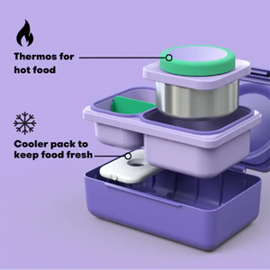 Lunchbox mit Thermosbehälter OmieBox Up – Galaxy Purple