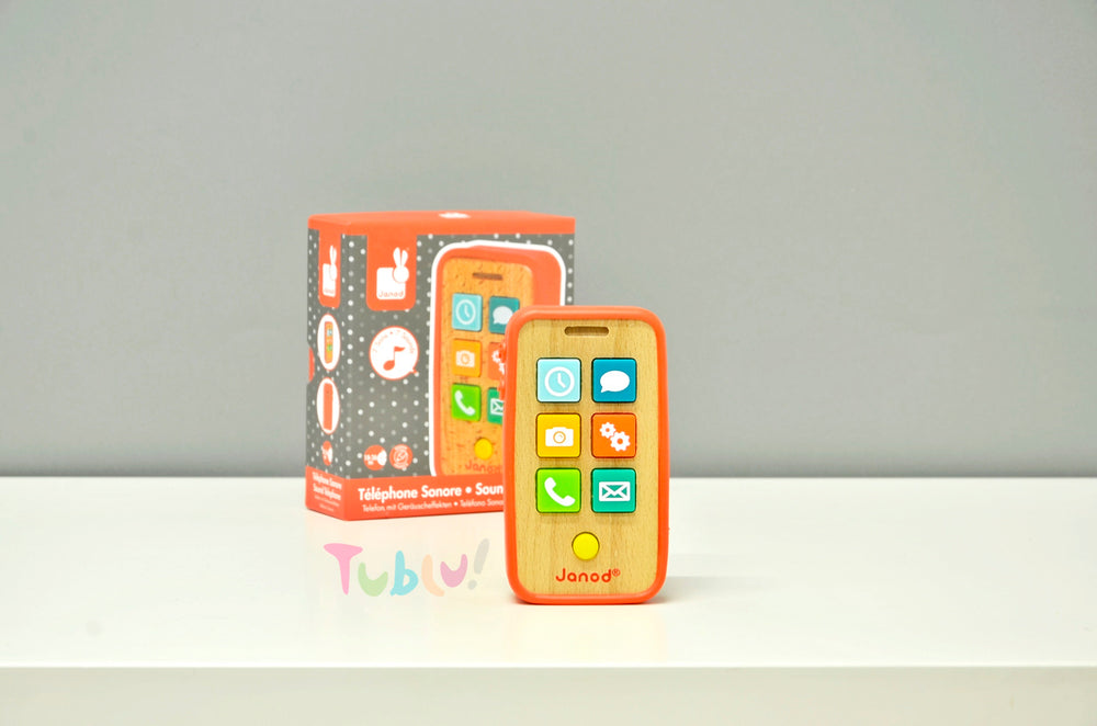 Holztelefon mit Geräuschen - Tublu.de