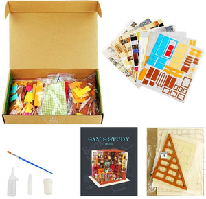 Bemaltes Modell Mini Bibliothek