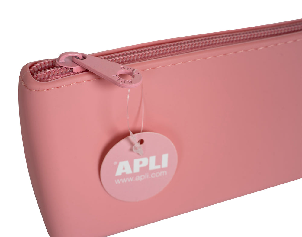 Dreieckige Silikon-Federmappe Nordik Collection – Rosa - Tublu.de