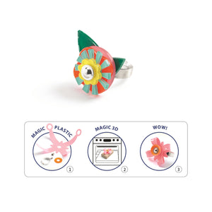 Zestaw artystyczny z plastikiem Djeco - Pierścionki - Tublu.de