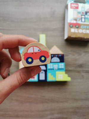 Holzklötze mit Beutel – Stadt - Tublu.de