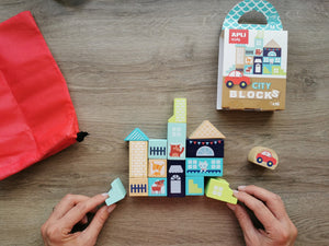 Holzklötze mit Beutel – Stadt - Tublu.de