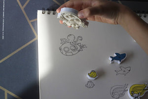Stempel mit Marker – Ozean 3+