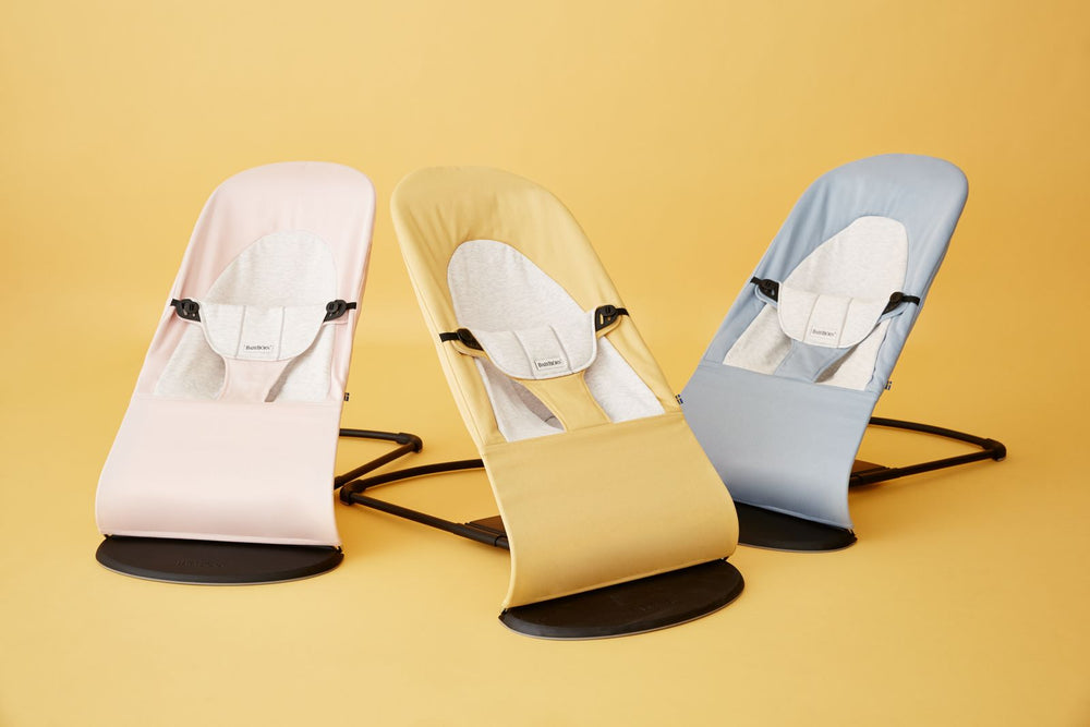 Babywippe BALANCE SOFT COTTON/JERSEY – Gelb/Grau