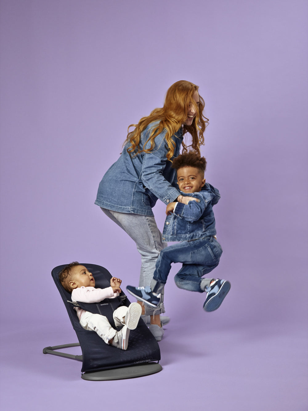 Babywippe BLISS MESH – Marineblau