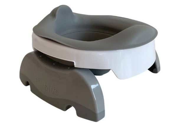 Faltbarer Silikon-Toilettensitzeinsatz – Grau