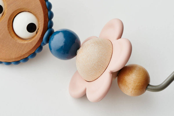 Babywippe BLISS MESH – Anthrazit + Spielzeug Googly Eyes Pastels