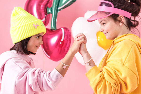 Grußkarte mit Armband – Beste Freunde!