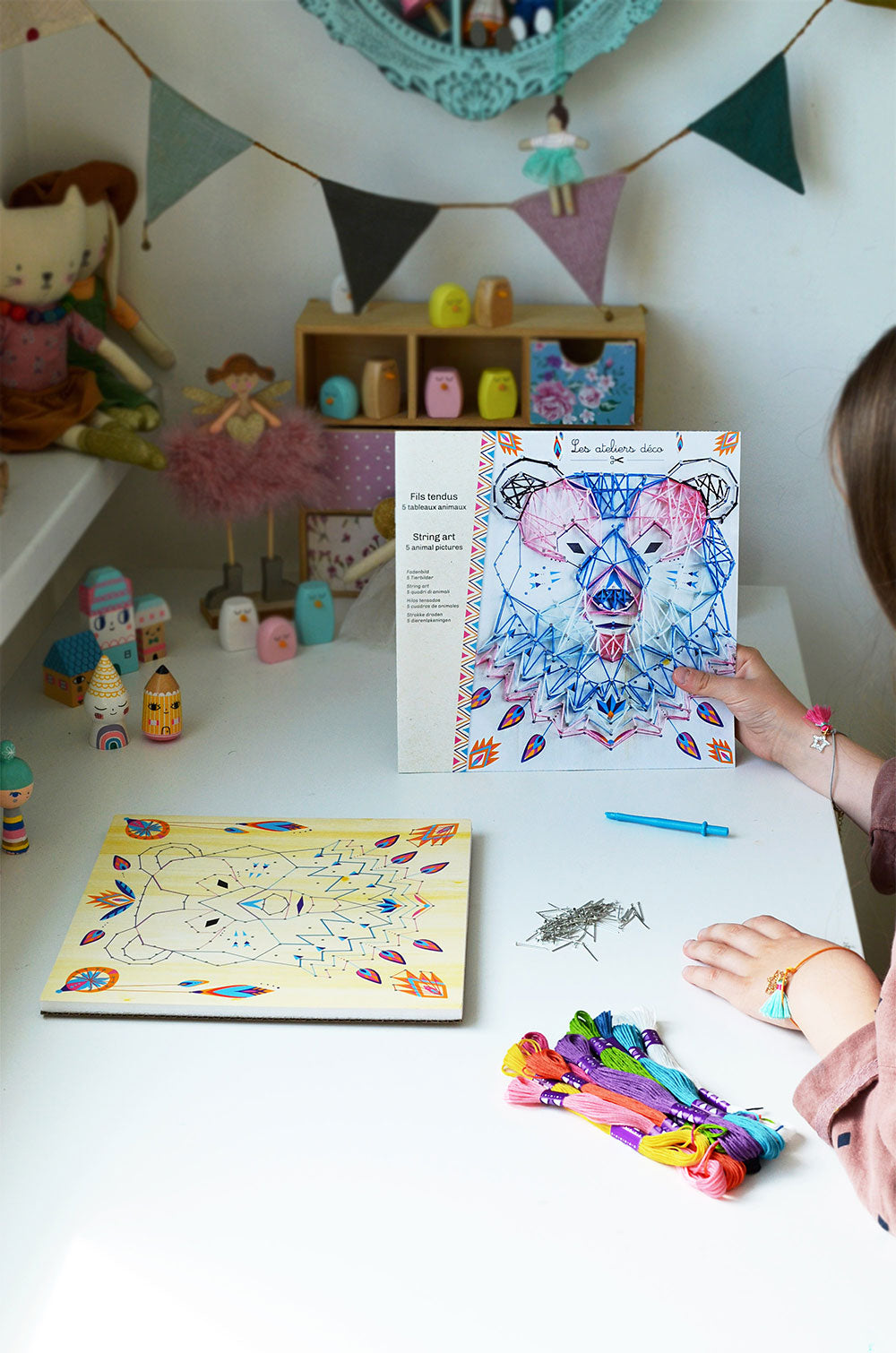 Zestaw kreatywny Przeplatanka 3D String art Janod - Zwierzęta 8+ - Tublu.de