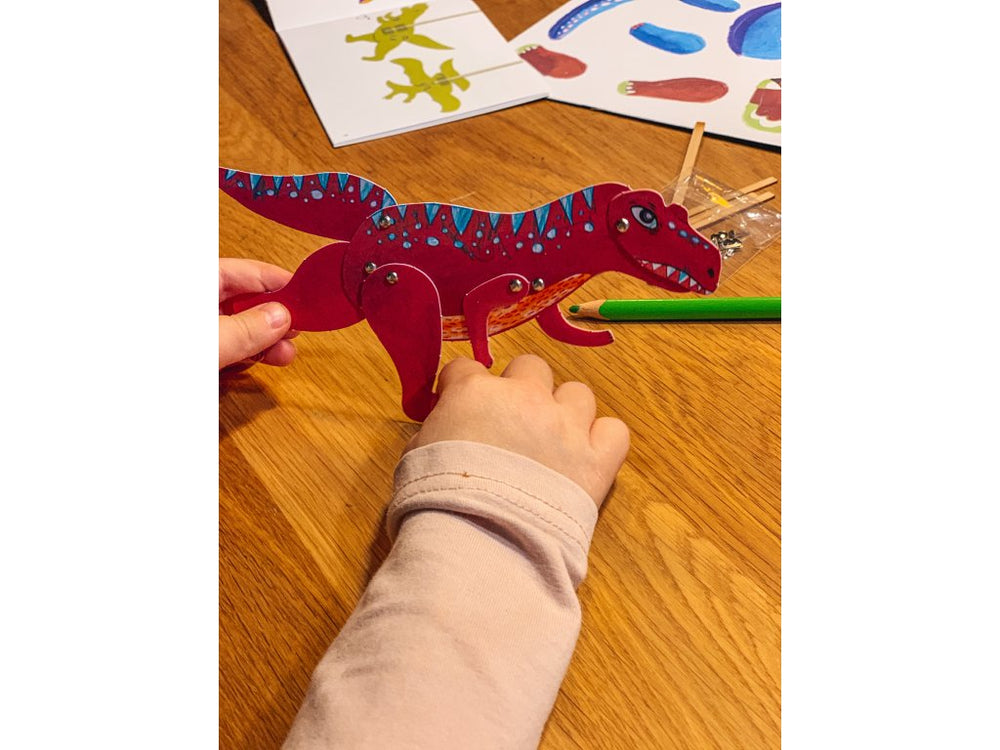 Malset mit beweglichen Elementen – Dinosaurier - Tublu.de