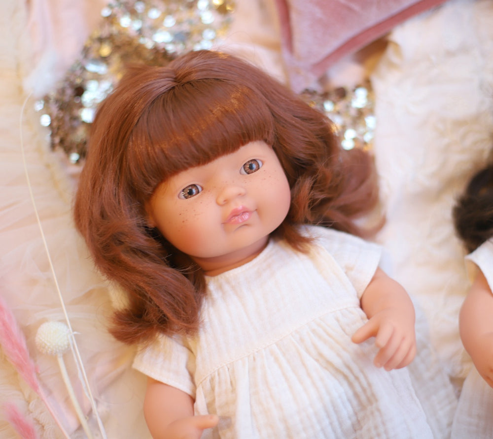 Puppe Mädchen – Europäerin, rote Haare, 38 cm