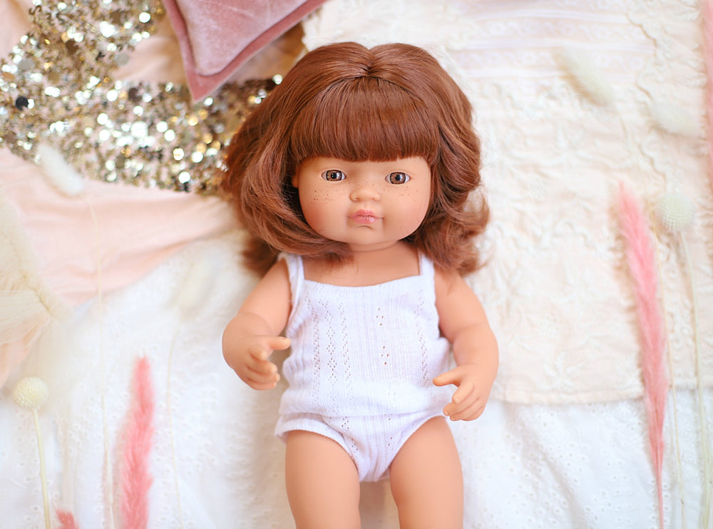 Puppe Mädchen – Europäerin, rote Haare, 38 cm