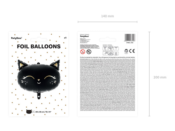 Folienballon – Schwarze Katze 48 x 36 cm