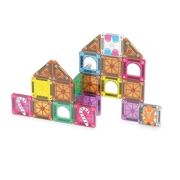 Magnetische Bausteine - microMAGS- Gingerbread House Travel, 24-teilig