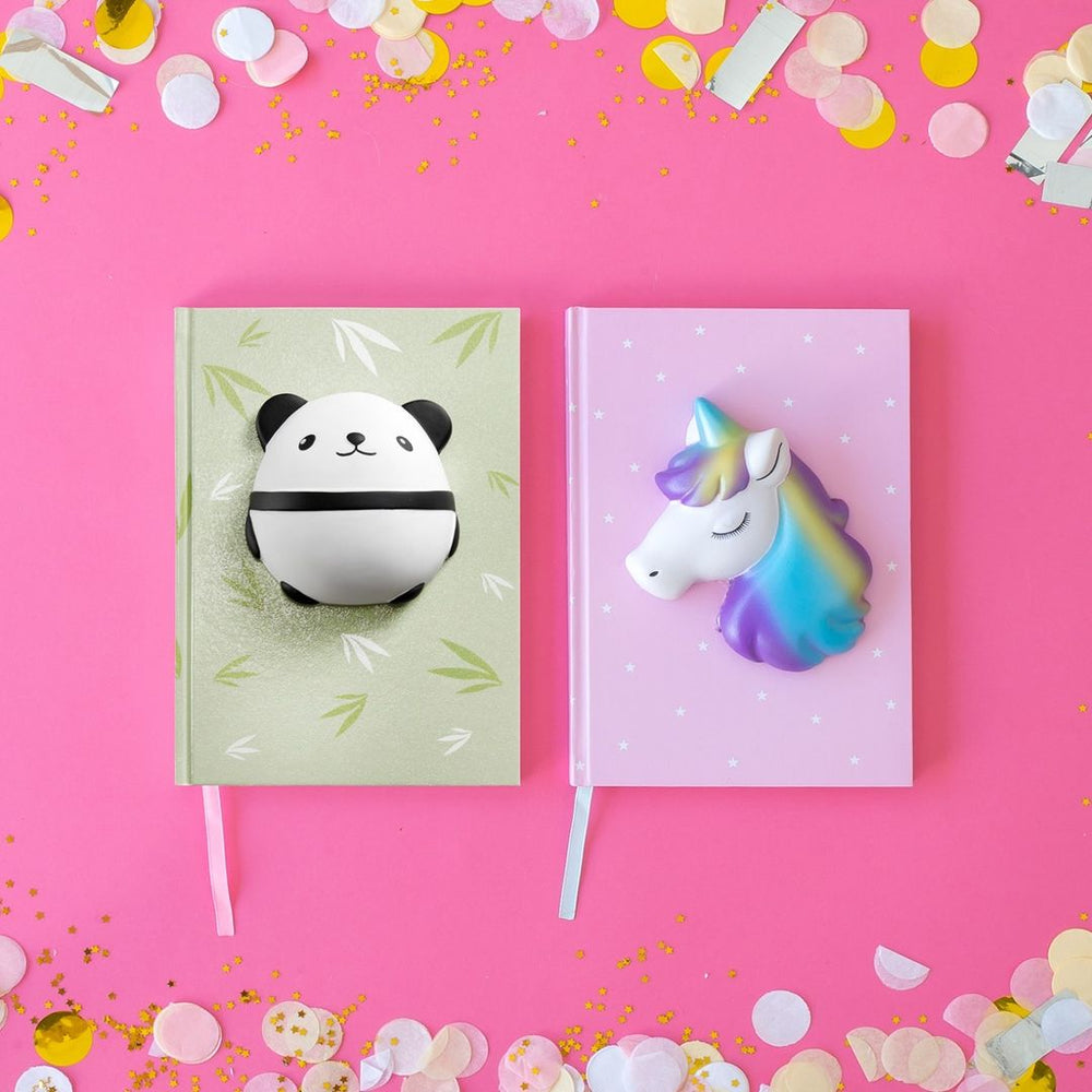 Notizbuch A5 mit weicher Squishy-Figur – Panda