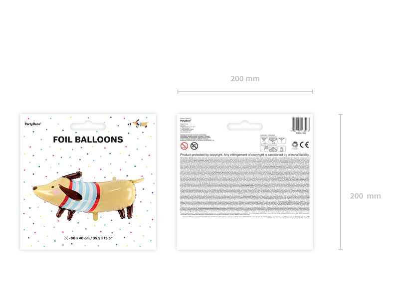 Folienballon – Dackel 90 x 40 cm