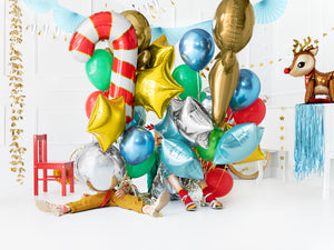 Folienballon – Zuckerstangenrot, 50 x 82 cm