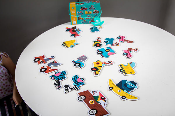 Puzzle Duo Djeco dla najmłodszych - Wyścigówki - Tublu.de