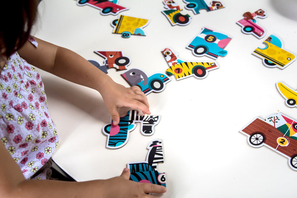 Puzzle Duo Djeco dla najmłodszych - Wyścigówki - Tublu.de