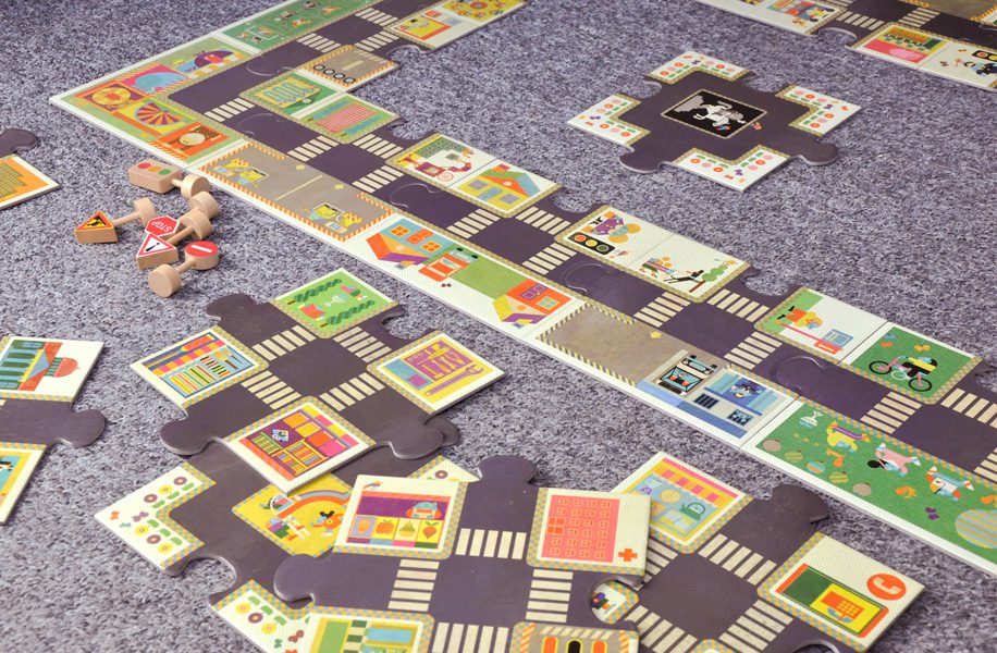 Riesenpuzzle  – Straße mit Verkehrszeichen - Tublu.de