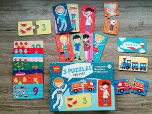 Zweiteiliges Puzzle-Set – Stadt 3+ - Tublu.de