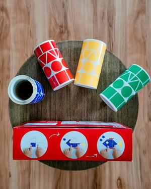 Geometrische Aufkleber-Set auf XL-Rollen - Tublu.de