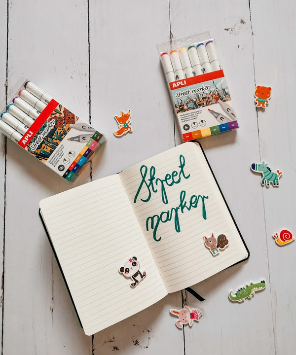 Doppelseitige Marker Street Marker – 6 Farben - Tublu.de