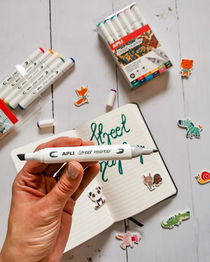 Doppelseitige Marker Street Marker – 6 Farben - Tublu.de