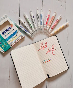 Textilstifte mit Stempeln – 10 Farben - Tublu.de