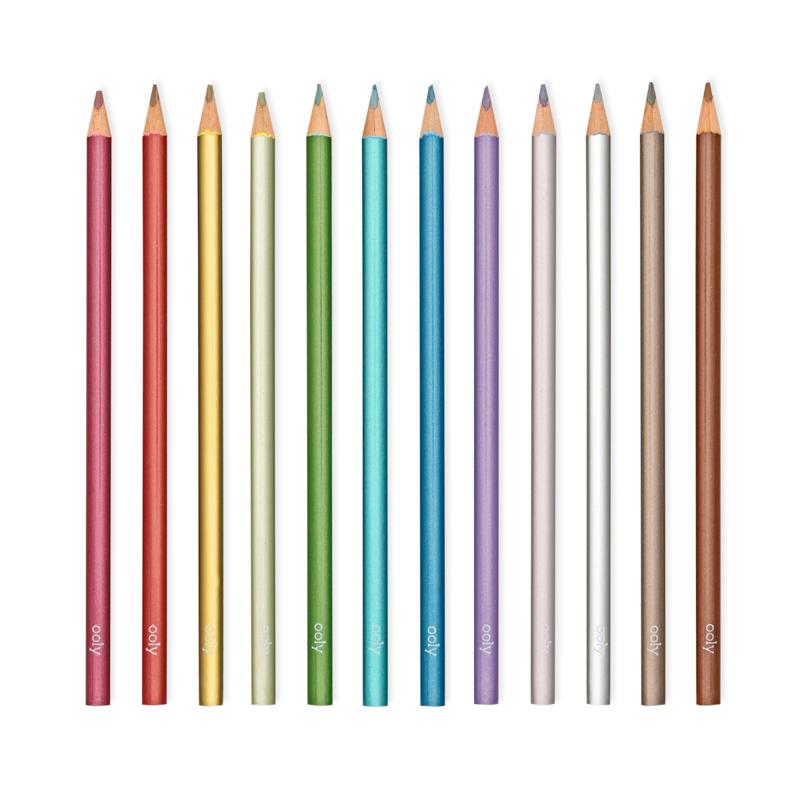 Metallische Buntstifte (Holzstifte)