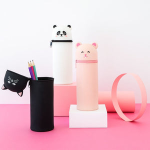 Silikon-Federmäppchen mit Tiermotiv – Maus