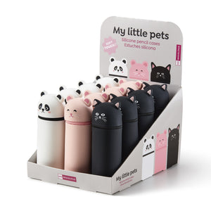 Silikon-Federmäppchen mit Tiermotiv – Katze